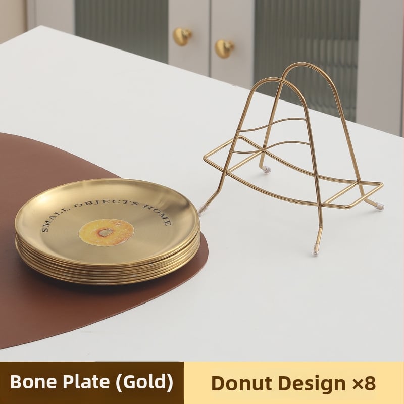 Nerūdijančio plieno kaulų indas, apvalios formos, šiaurietiškas stilius, keli raštai, paviršiaus spausdinimas