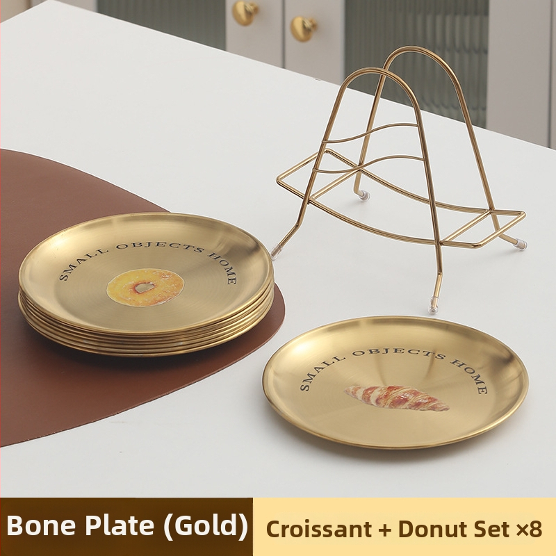 Nerūdijančio plieno kaulų indas, apvalios formos, šiaurietiškas stilius, keli raštai, paviršiaus spausdinimas