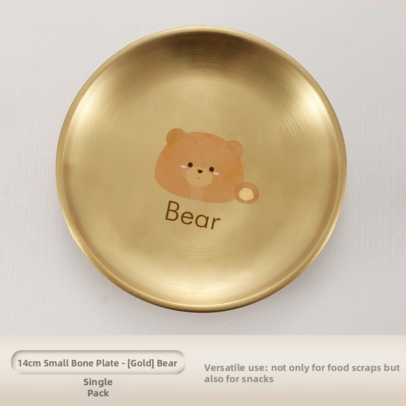 Nerūdijančio plieno kaulų lėkštčių rinkinys, apvalios formos, lengvo prabangos stiliaus, įvairūs raštai