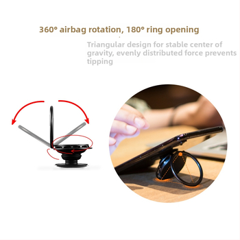 Držač za telefon s prstenastim držačem i mehanizamom zračnog jastuka, teleskopski sklopivi stolni stalak za uspravni zaslon, cinkova legura