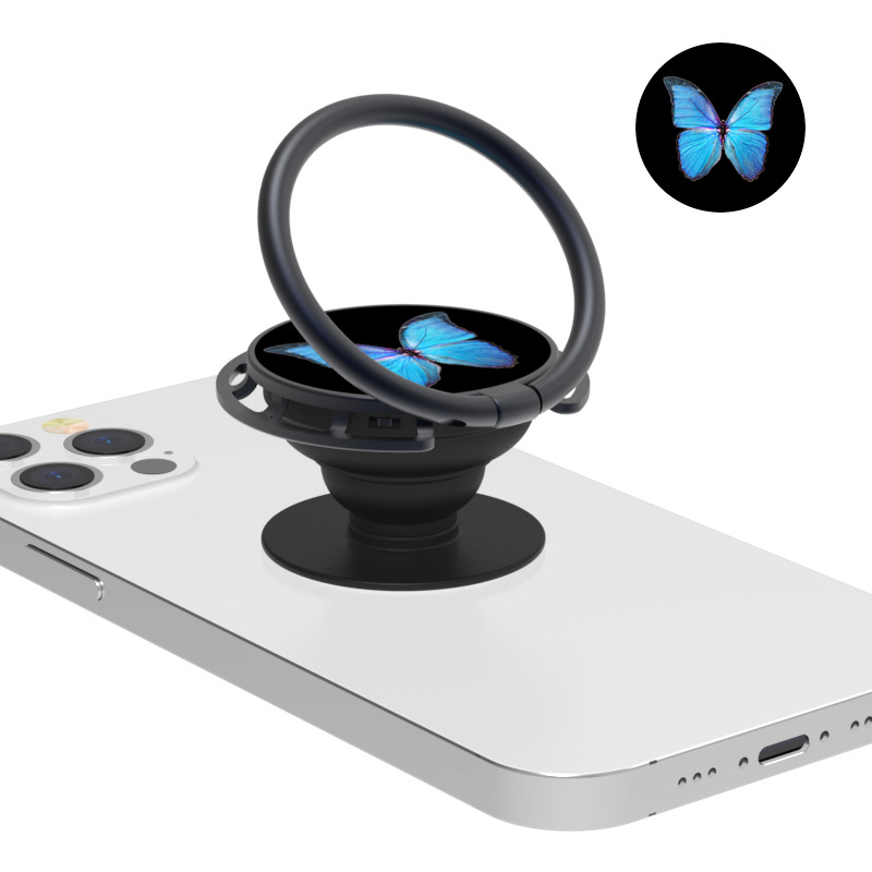 Držač za telefon s prstenastim držačem i mehanizamom zračnog jastuka, teleskopski sklopivi stolni stalak za uspravni zaslon, cinkova legura
