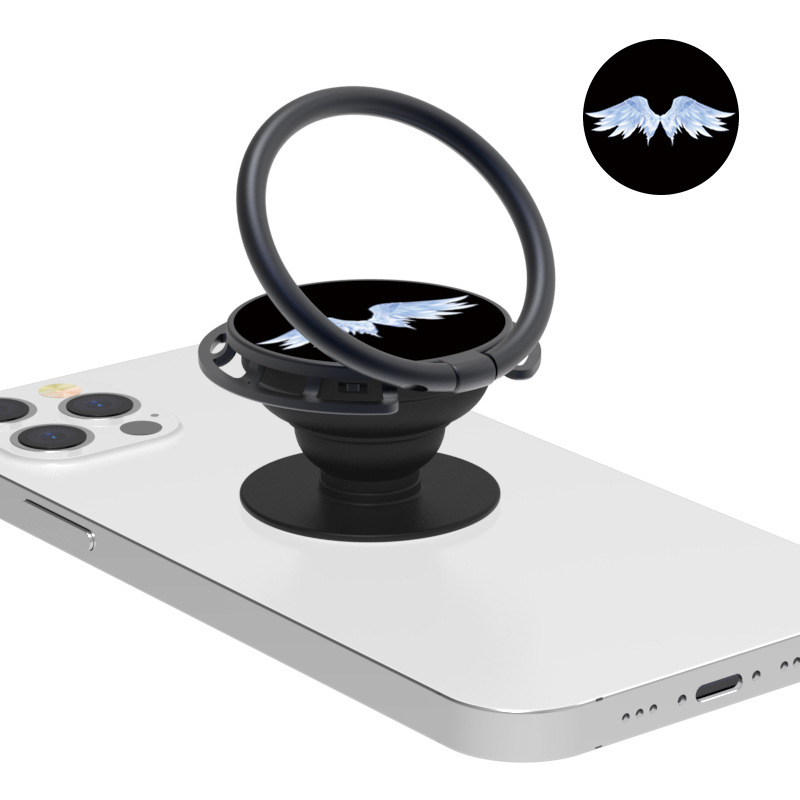 Držač za telefon s prstenastim držačem i mehanizamom zračnog jastuka, teleskopski sklopivi stolni stalak za uspravni zaslon, cinkova legura