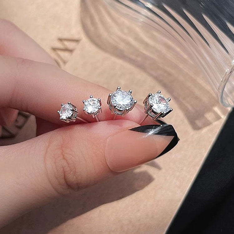 S925 hõbedased kõrvarõngad cz-kiviga, geomeetriline disain, kerge luksuslik stiil, naistele, bränd Yinhong