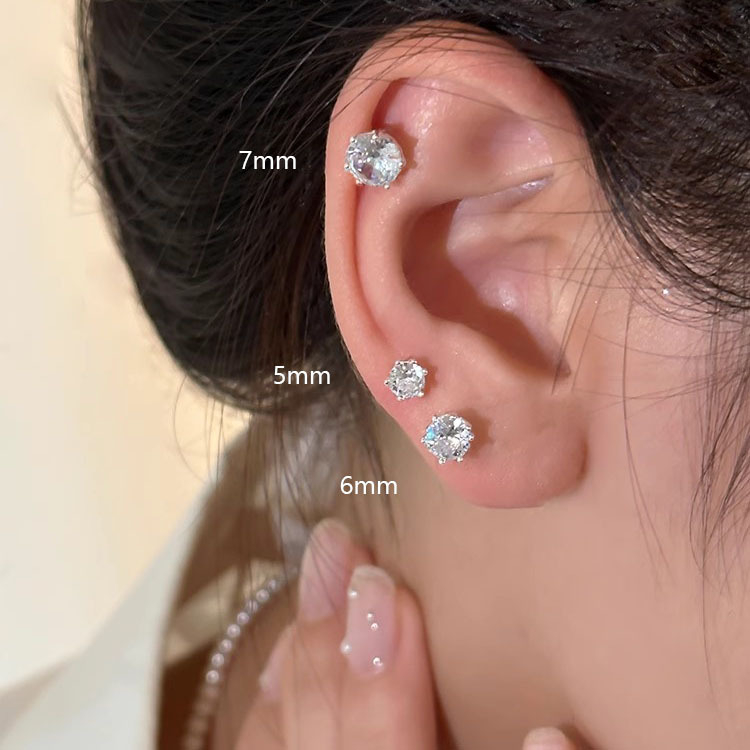 S925 hõbedased kõrvarõngad cz-kiviga, geomeetriline disain, kerge luksuslik stiil, naistele, bränd Yinhong