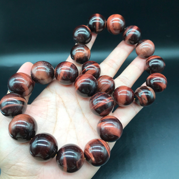 Естествена гривна с тигрово око от кристал, кръгли мъниста, шлайфана и полирана повърхност, самостоятелно опакована, подходяща за бизнес подаръци