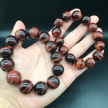 Естествена гривна с тигрово око от кристал, кръгли мъниста, шлайфана и полирана повърхност, самостоятелно опакована, подходяща за бизнес подаръци