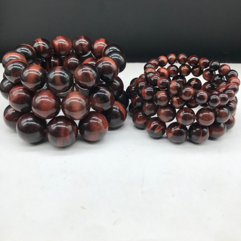 Естествена гривна с тигрово око от кристал, кръгли мъниста, шлайфана и полирана повърхност, самостоятелно опакована, подходяща за бизнес подаръци