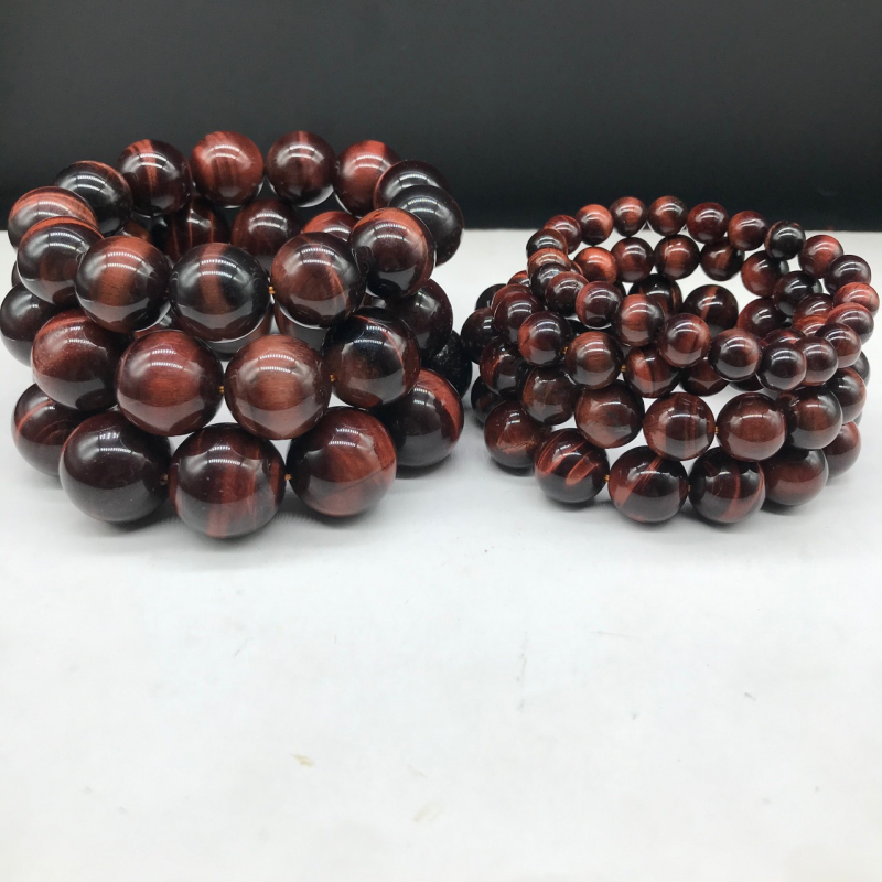 Естествена гривна с тигрово око от кристал, кръгли мъниста, шлайфана и полирана повърхност, самостоятелно опакована, подходяща за бизнес подаръци