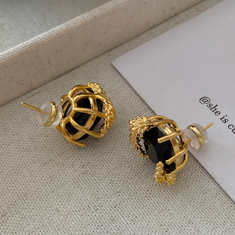 Kõrvarõngad – vase, elektroplatinatsioon, kerge luksus stiil, geomeetriline ovaalne disain, Small charming, Jinhua