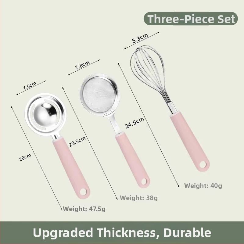 Kūdikių maisto garinimo formų rinkinys – nerūdijantis plienas, maisto kokybės, nereguliarūs formų kepiniams ir kiaušiniams, kiaušinių plakiklis