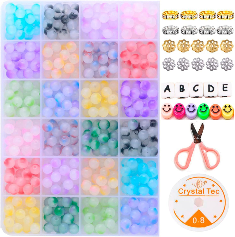 DIY dodaci za nakit Set staklenih perli Premaz glazura Jednostavan uzorak Prirodni stil Jesen 2023