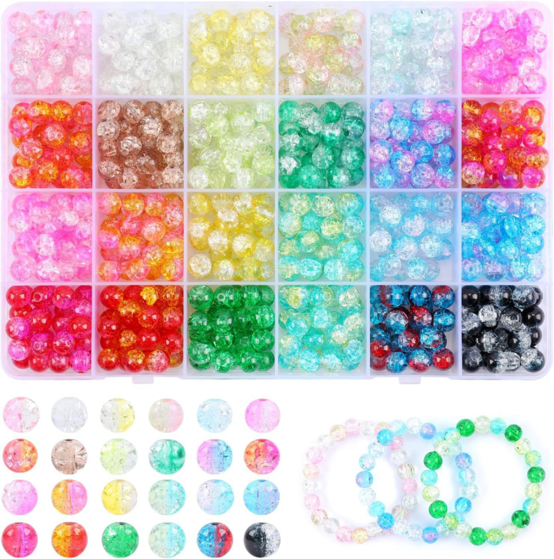 DIY dodaci za nakit Set staklenih perli Premaz glazura Jednostavan uzorak Prirodni stil Jesen 2023