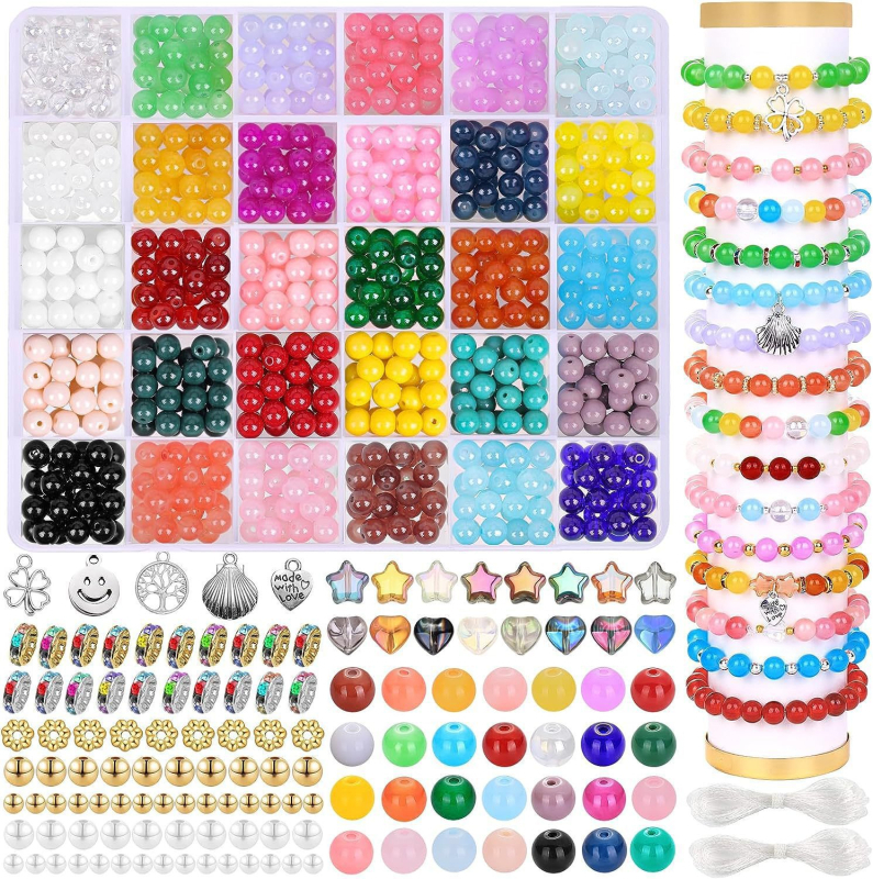 DIY dodaci za nakit Set staklenih perli Premaz glazura Jednostavan uzorak Prirodni stil Jesen 2023