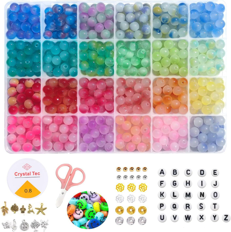 DIY dodaci za nakit Set staklenih perli Premaz glazura Jednostavan uzorak Prirodni stil Jesen 2023