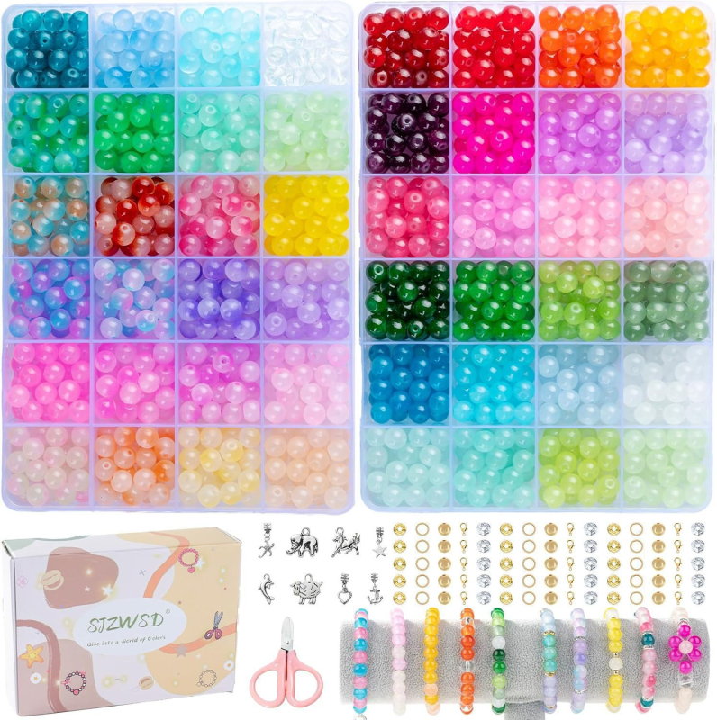 DIY dodaci za nakit Set staklenih perli Premaz glazura Jednostavan uzorak Prirodni stil Jesen 2023