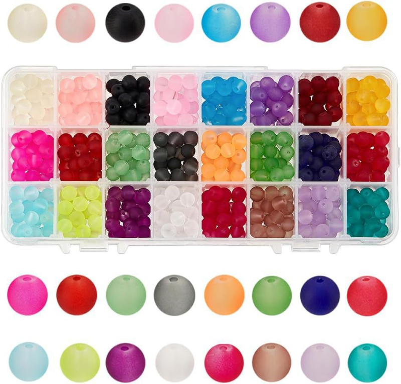 DIY dodaci za nakit Set staklenih perli Premaz glazura Jednostavan uzorak Prirodni stil Jesen 2023