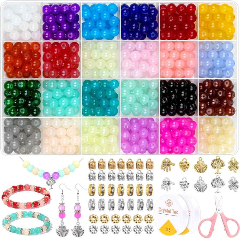 DIY dodaci za nakit Set staklenih perli Premaz glazura Jednostavan uzorak Prirodni stil Jesen 2023