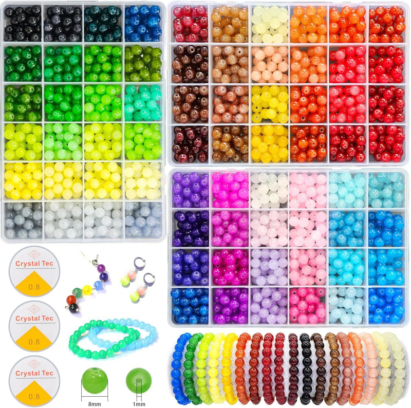 DIY dodaci za nakit Set staklenih perli Premaz glazura Jednostavan uzorak Prirodni stil Jesen 2023