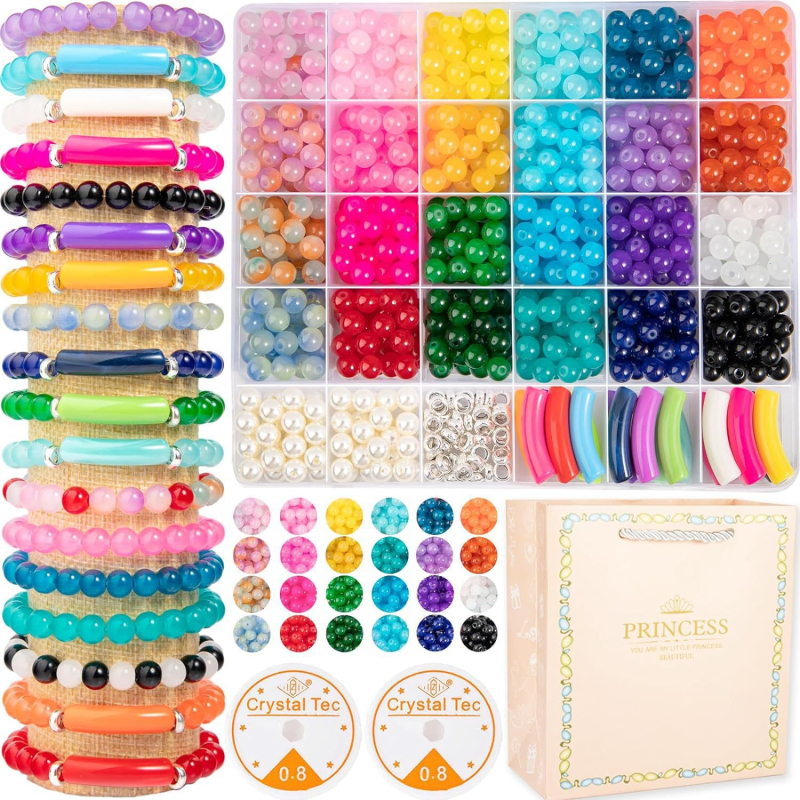 DIY dodaci za nakit Set staklenih perli Premaz glazura Jednostavan uzorak Prirodni stil Jesen 2023