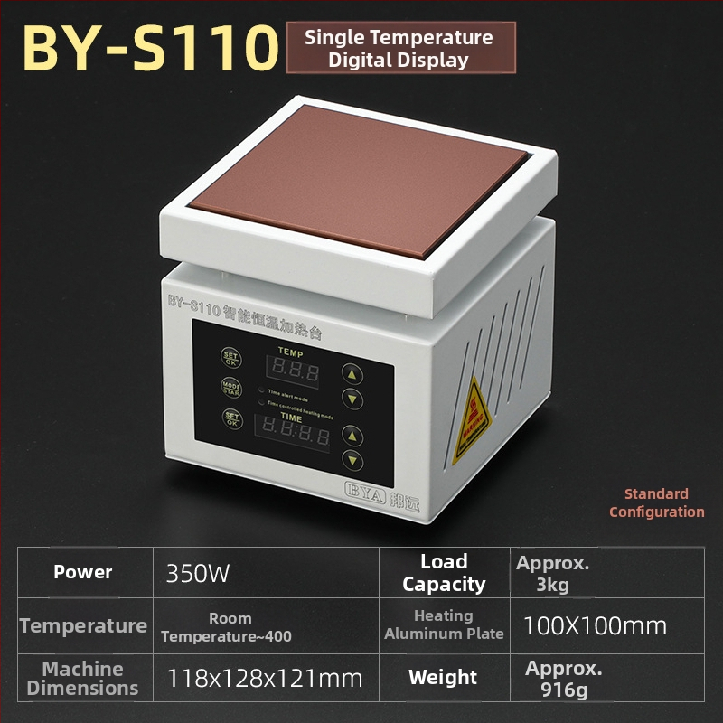 Stație de sudură cu temperatură constantă BYS110, afișaj digital și temporizator pentru PCB, 220V, greutate netă 1