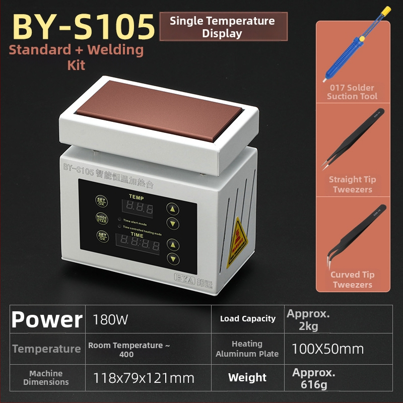 Stație de sudură cu temperatură constantă BYS110, afișaj digital și temporizator pentru PCB, 220V, greutate netă 1