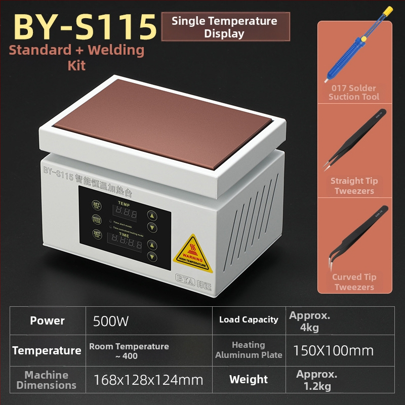 Stație de sudură cu temperatură constantă BYS110, afișaj digital și temporizator pentru PCB, 220V, greutate netă 1
