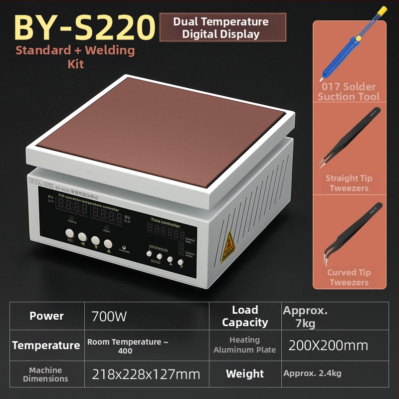 Stație de sudură cu temperatură constantă BYS110, afișaj digital și temporizator pentru PCB, 220V, greutate netă 1