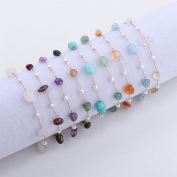 Narukvica od tirkiznog kamena, elektroplatiranje, unisex, gradski stil