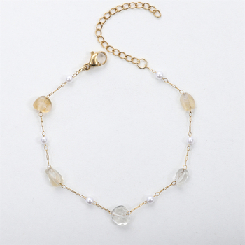 Narukvica od tirkiznog kamena, elektroplatiranje, unisex, gradski stil