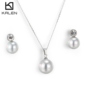 Ženski set ogrlice i narukvice od titan čelika, materijal privjeska: titan čelik, brend Kalen/Card Wheel, KS132773-Z