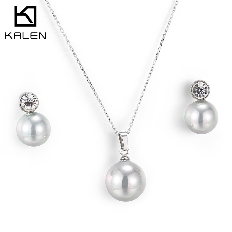 Ženski set ogrlice i narukvice od titan čelika, materijal privjeska: titan čelik, brend Kalen/Card Wheel, KS132773-Z