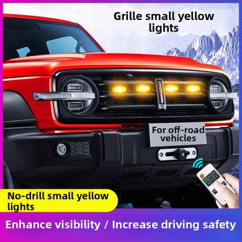 LED dienos šviesos automobilių grotelėms - universalus suderinamumas su SUV/visureigiais/pikapais, 12V, 3W, ABS + LED