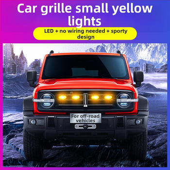 LED dienos šviesos automobilių grotelėms - universalus suderinamumas su SUV/visureigiais/pikapais, 12V, 3W, ABS + LED