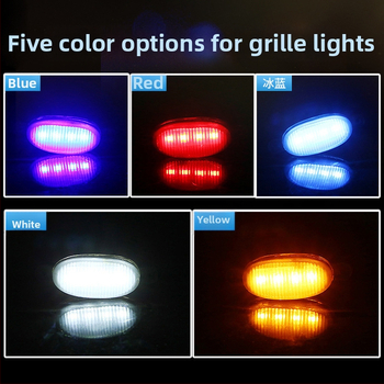 LED dienos šviesos automobilių grotelėms - universalus suderinamumas su SUV/visureigiais/pikapais, 12V, 3W, ABS + LED