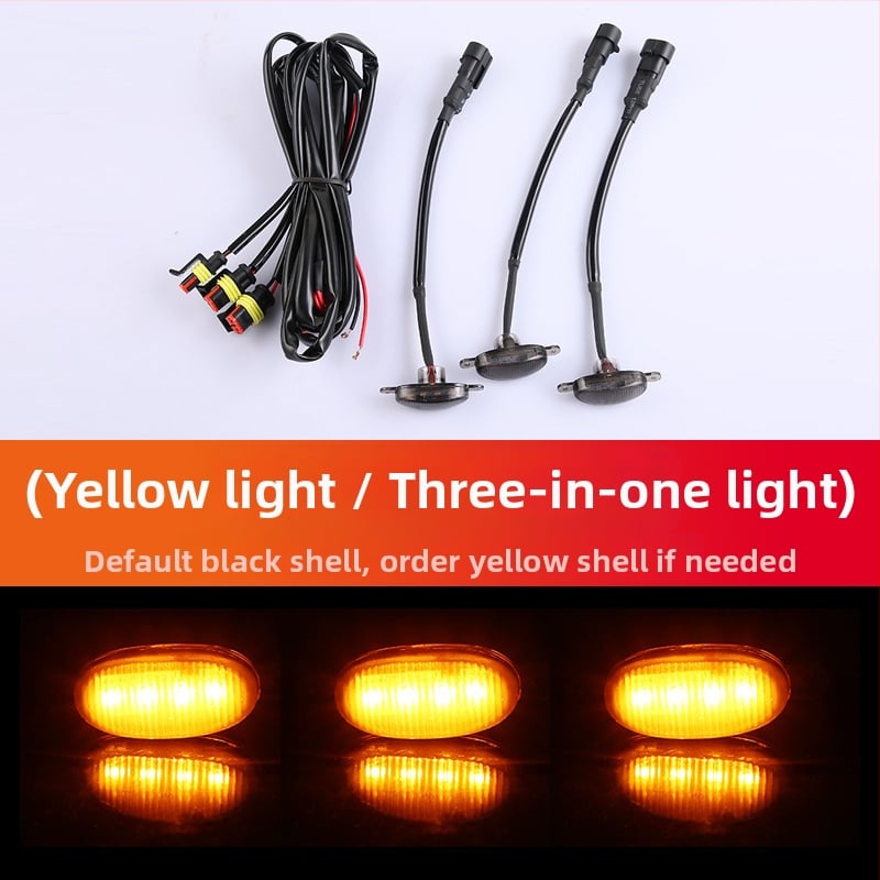 LED dienos šviesos automobilių grotelėms - universalus suderinamumas su SUV/visureigiais/pikapais, 12V, 3W, ABS + LED