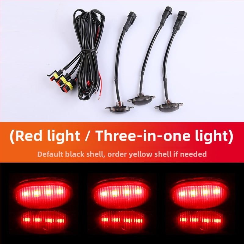 LED dienos šviesos automobilių grotelėms - universalus suderinamumas su SUV/visureigiais/pikapais, 12V, 3W, ABS + LED