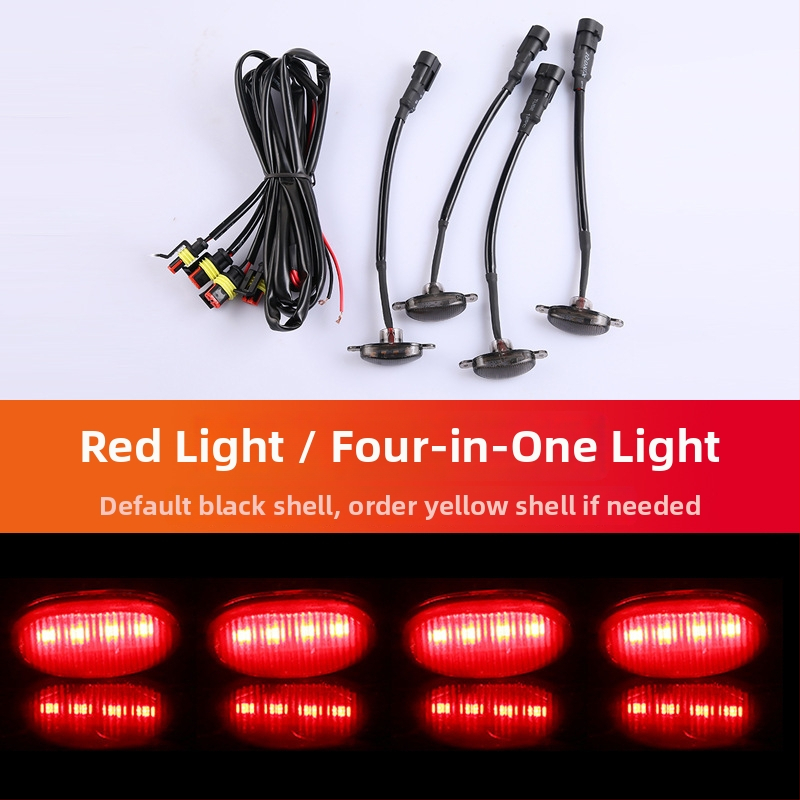 LED dienos šviesos automobilių grotelėms - universalus suderinamumas su SUV/visureigiais/pikapais, 12V, 3W, ABS + LED