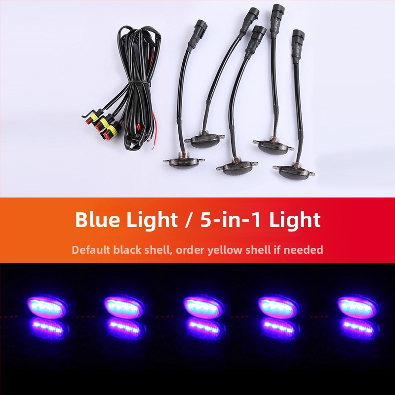 LED dienos šviesos automobilių grotelėms - universalus suderinamumas su SUV/visureigiais/pikapais, 12V, 3W, ABS + LED