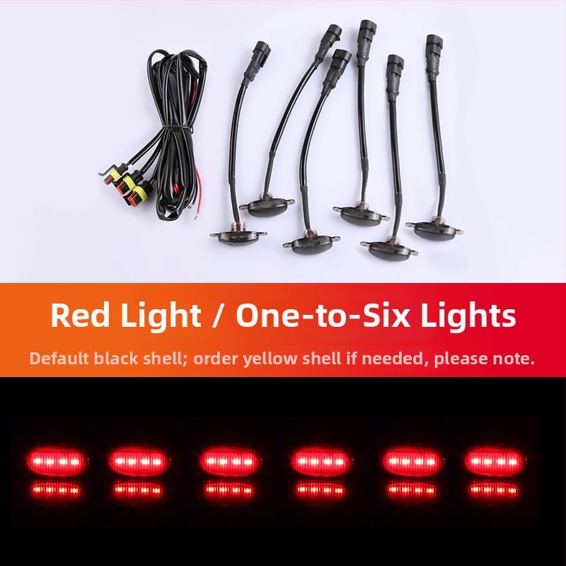 LED dienos šviesos automobilių grotelėms - universalus suderinamumas su SUV/visureigiais/pikapais, 12V, 3W, ABS + LED