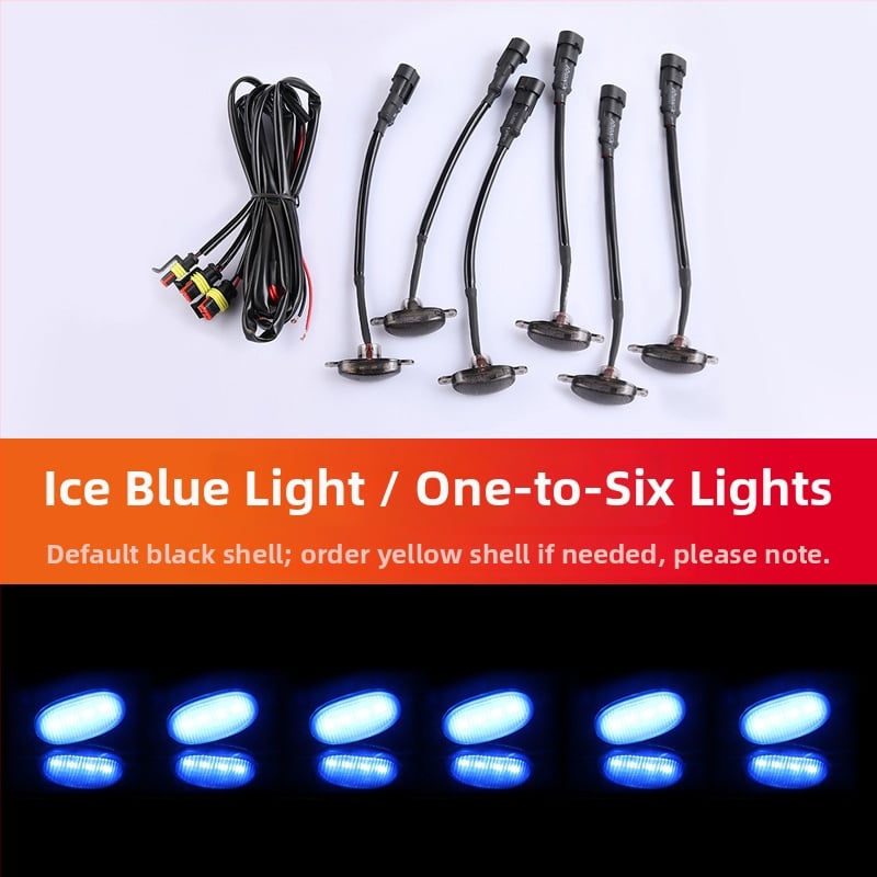 LED dienos šviesos automobilių grotelėms - universalus suderinamumas su SUV/visureigiais/pikapais, 12V, 3W, ABS + LED