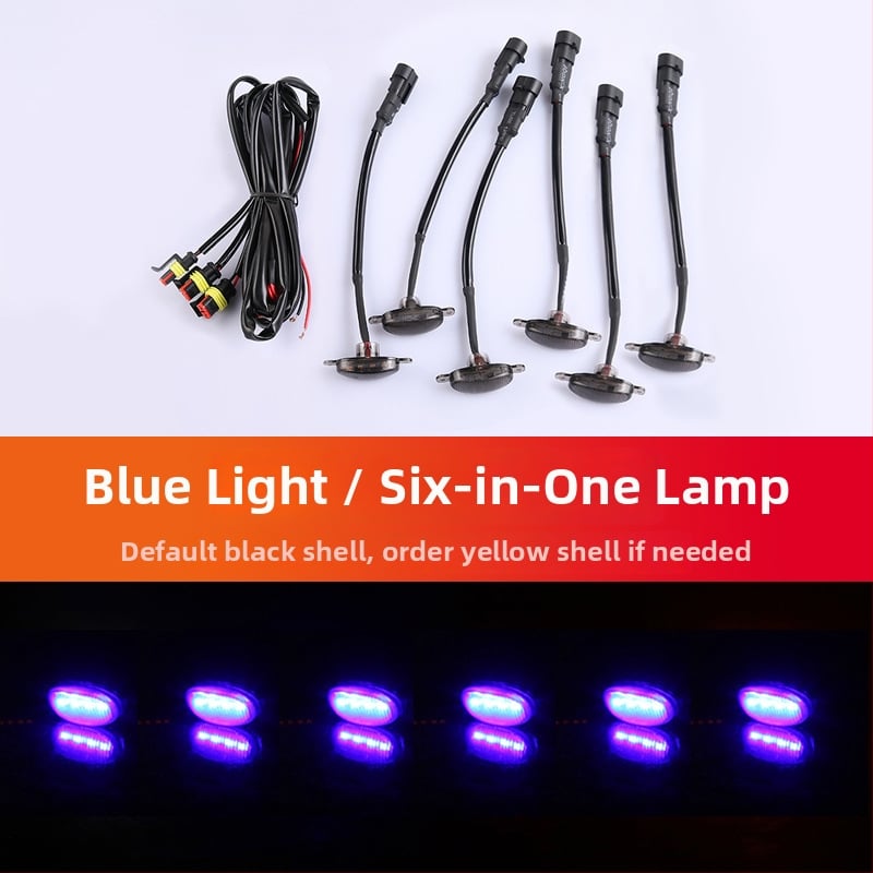 LED dienos šviesos automobilių grotelėms - universalus suderinamumas su SUV/visureigiais/pikapais, 12V, 3W, ABS + LED