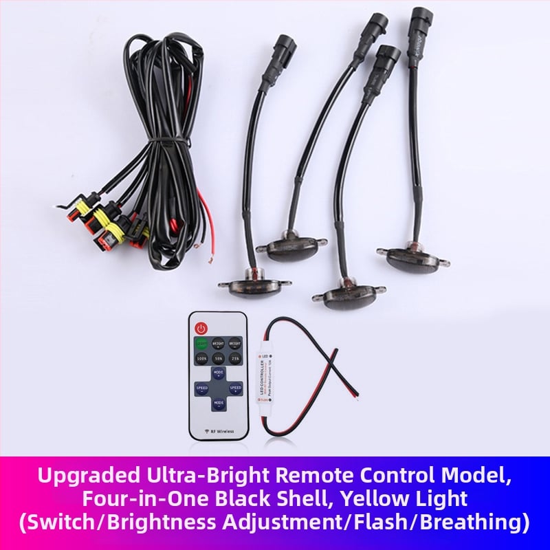 LED dienos šviesos automobilių grotelėms - universalus suderinamumas su SUV/visureigiais/pikapais, 12V, 3W, ABS + LED