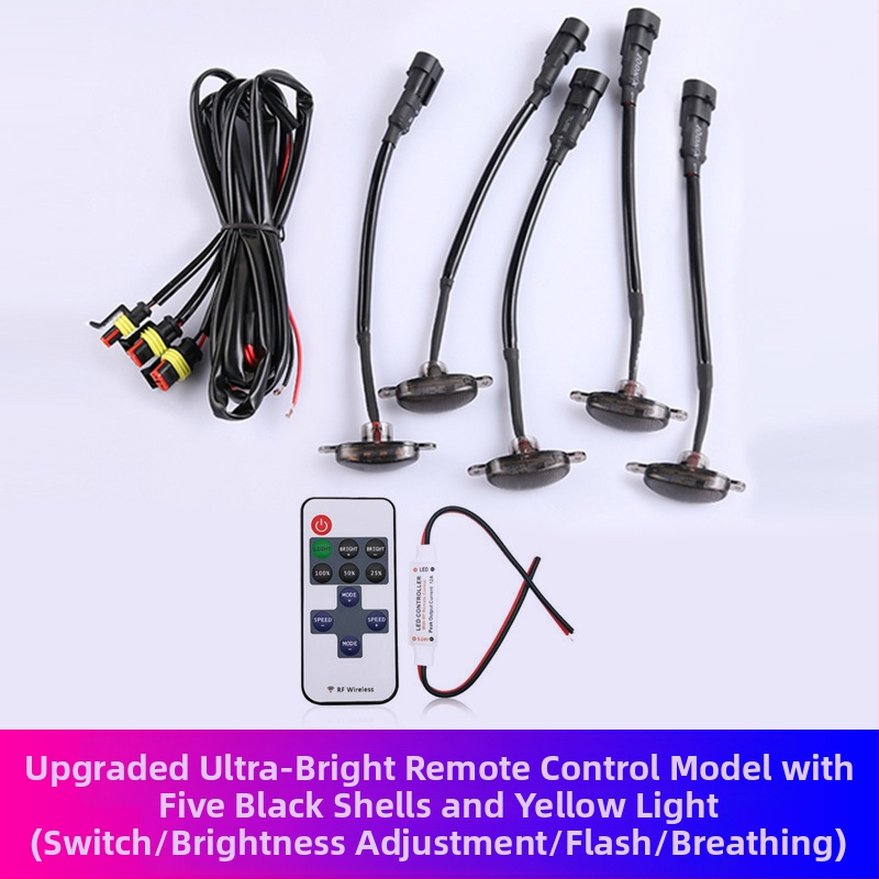 LED dienos šviesos automobilių grotelėms - universalus suderinamumas su SUV/visureigiais/pikapais, 12V, 3W, ABS + LED