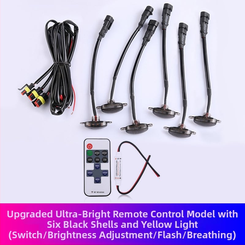 LED dienos šviesos automobilių grotelėms - universalus suderinamumas su SUV/visureigiais/pikapais, 12V, 3W, ABS + LED