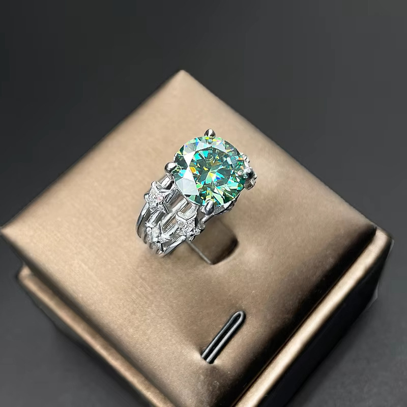 925 sudraba gredzens, ģeometrisks stils, dimanta apstrāde, sievietēm