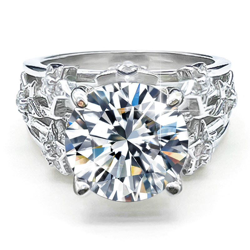 925 sudraba gredzens, ģeometrisks stils, dimanta apstrāde, sievietēm