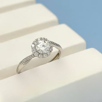 S925 sudraba Moissanīta gredzens sievietēm, sešu kāju uzstādījums, svaigs un salds stils