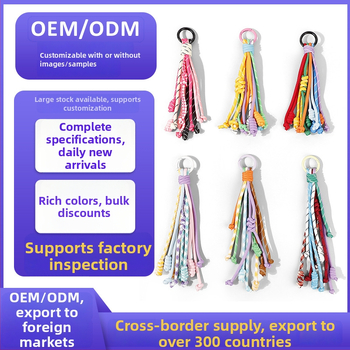 Moderns rokām darināts atslēgu piekariņš ar mezglu, poliestera aukla; somas dekora ar augu rakstu, personalizēta dāvana