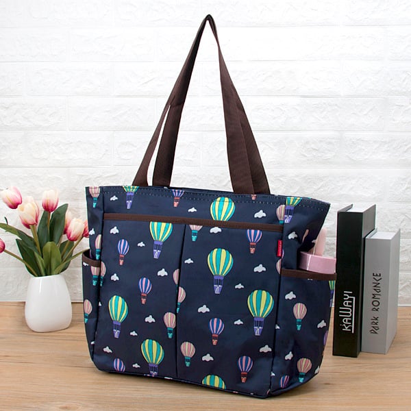 Plecu soma, daudzfunkcionāla un ūdensizturīga, ziedu raksts, poliester materiāls