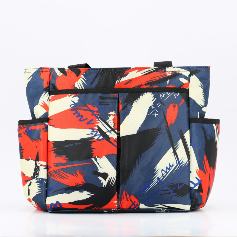 Plecu soma, daudzfunkcionāla un ūdensizturīga, ziedu raksts, poliester materiāls